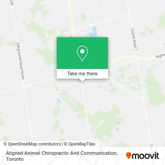 Aligned Animal Chiropractic And Communication map