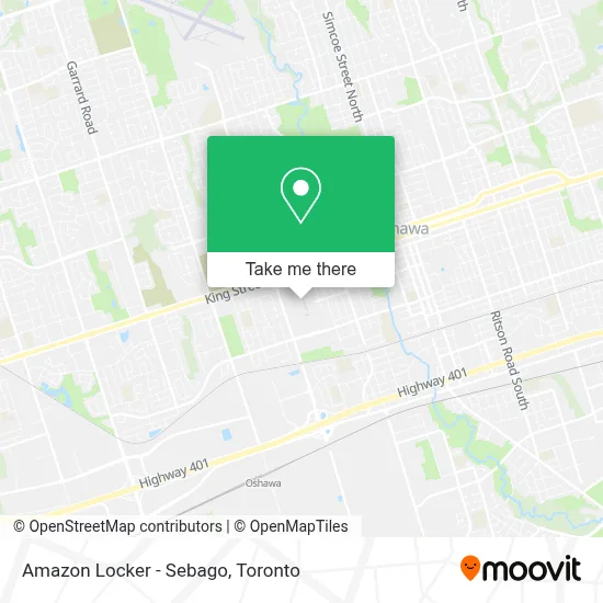 Amazon Locker - Sebago map
