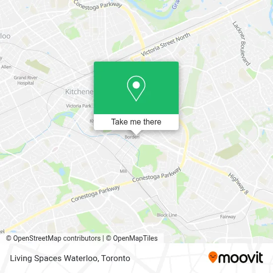 Living Spaces Waterloo map