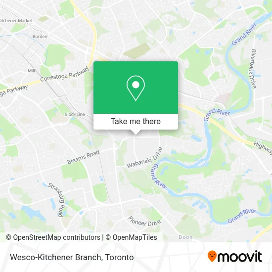 Wesco-Kitchener Branch map