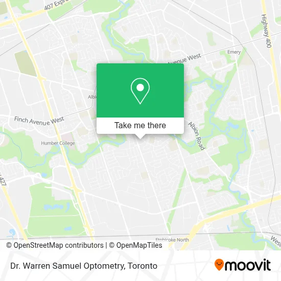 Dr. Warren Samuel Optometry map
