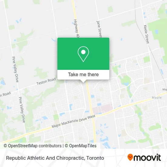 Republic Athletic And Chiropractic map