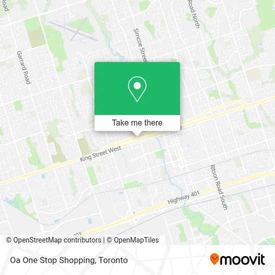 Oa One Stop Shopping map