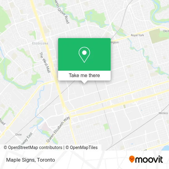 Maple Signs map