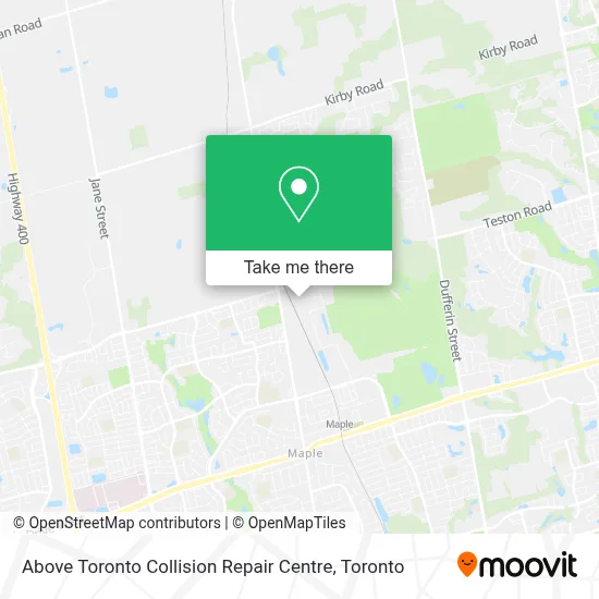 Above Toronto Collision Repair Centre map