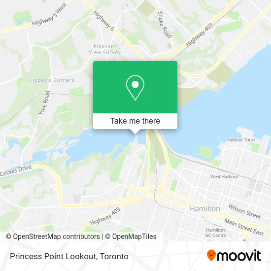 Princess Point Lookout map