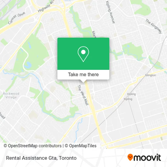 Rental Assistance Gta map
