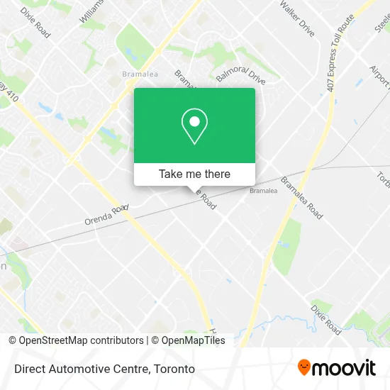 Direct Automotive Centre map
