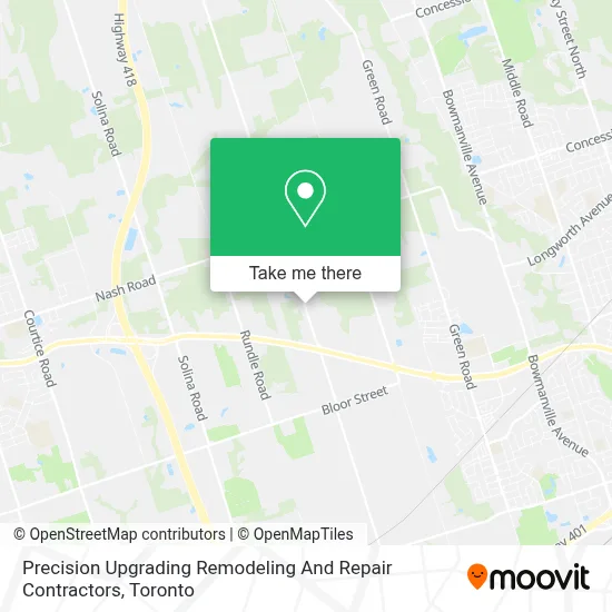 Precision Upgrading Remodeling And Repair Contractors map