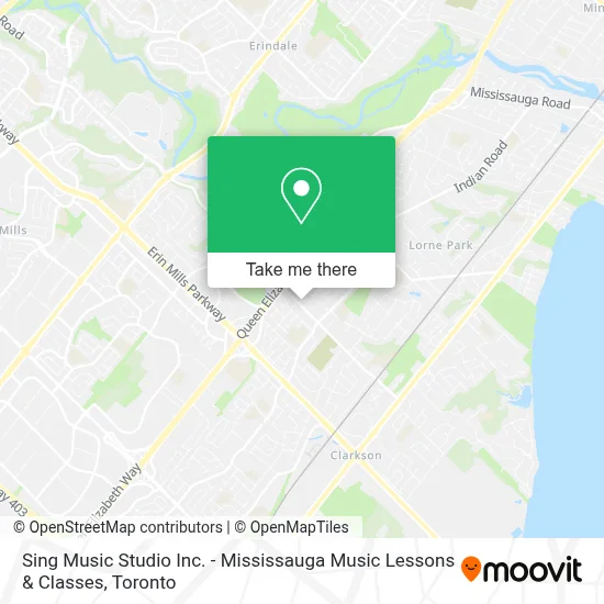 Sing Music Studio Inc. - Mississauga Music Lessons & Classes map