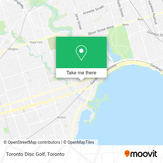 Toronto Disc Golf map