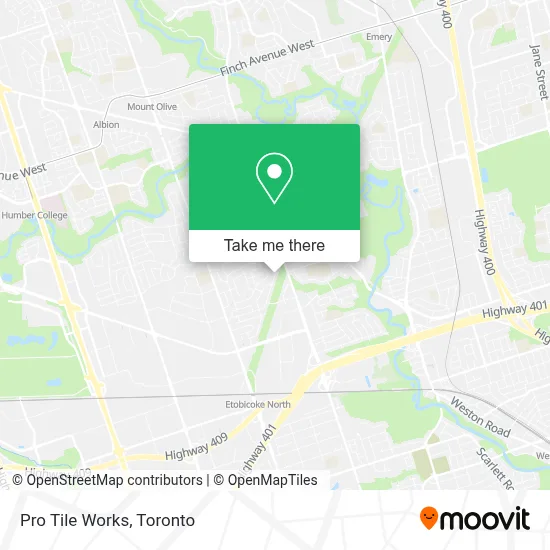 Pro Tile Works map