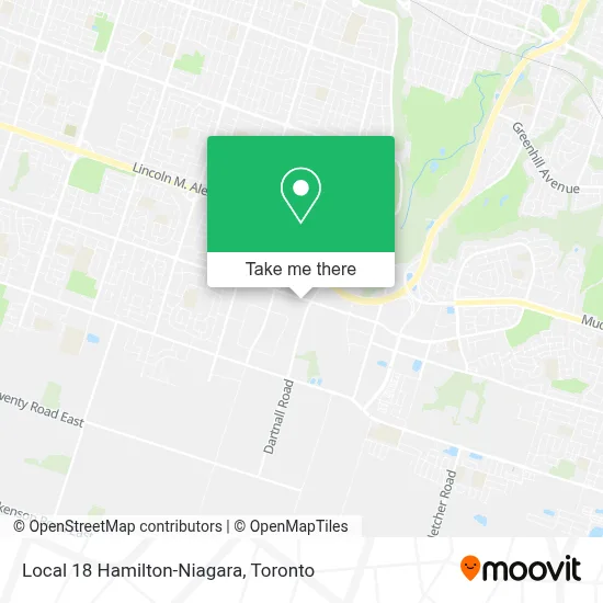 Local 18 Hamilton-Niagara map