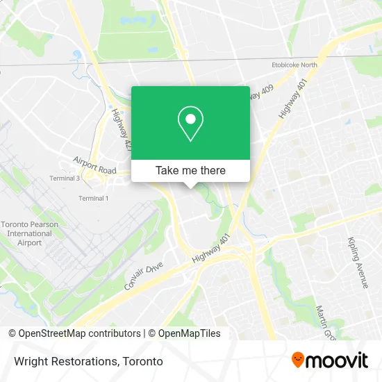 Wright Restorations map