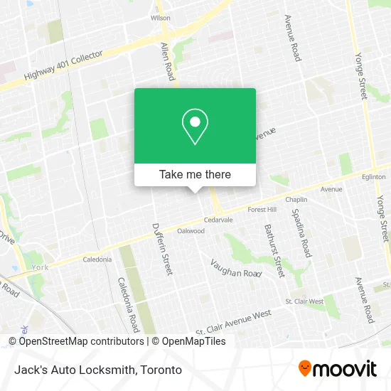 Jack's Auto Locksmith map