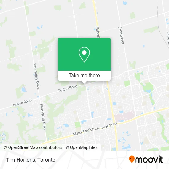 Tim Hortons map