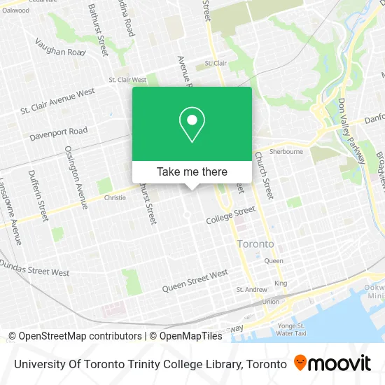 University Of Toronto Trinity College Library map