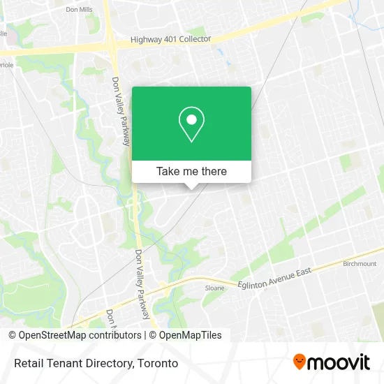 Retail Tenant Directory map