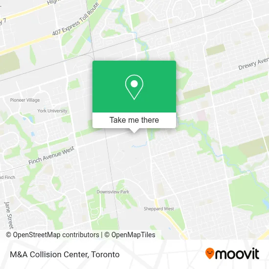 M&A Collision Center map