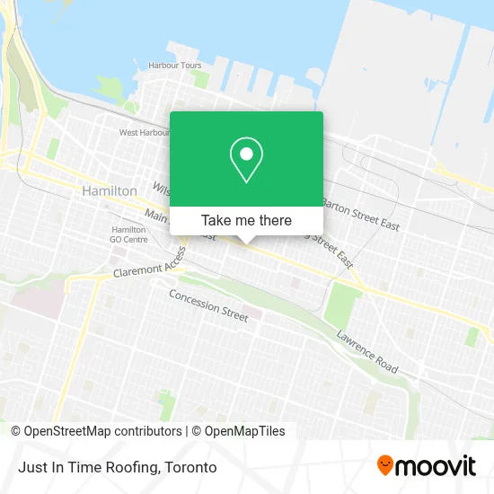 Just In Time Roofing map