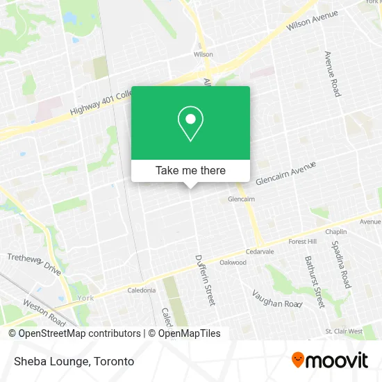 Sheba Lounge map