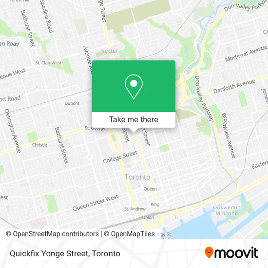 Quickfix Yonge Street map