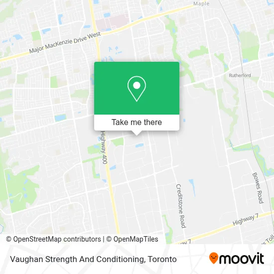Vaughan Strength And Conditioning map