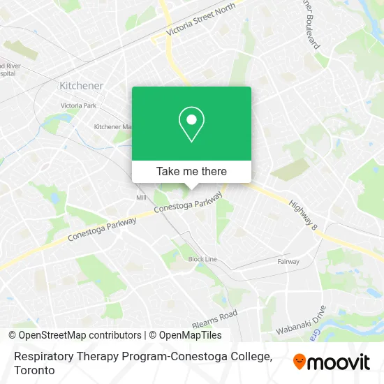 Respiratory Therapy Program-Conestoga College map