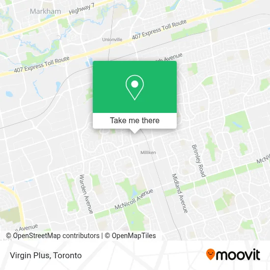 Virgin Plus map