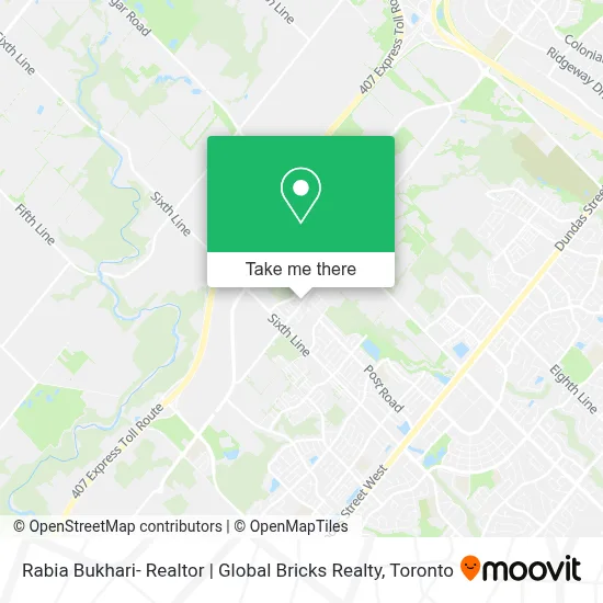 Rabia Bukhari- Realtor | Global Bricks Realty map