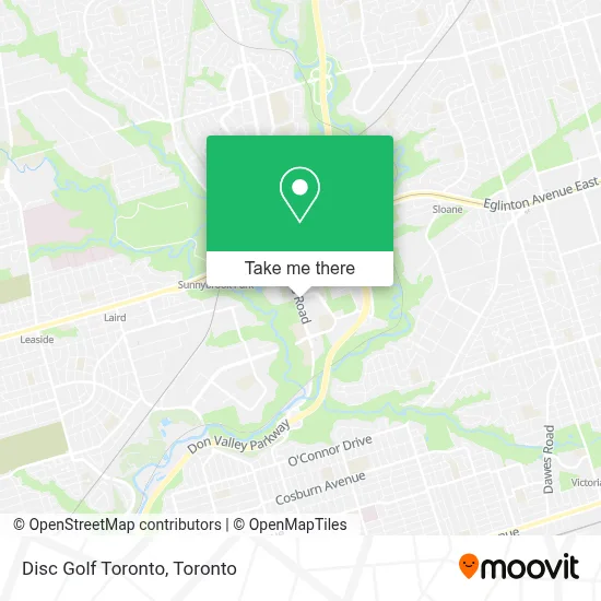 Disc Golf Toronto map