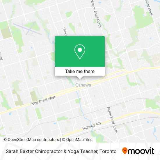 Sarah Baxter Chiropractor & Yoga Teacher map