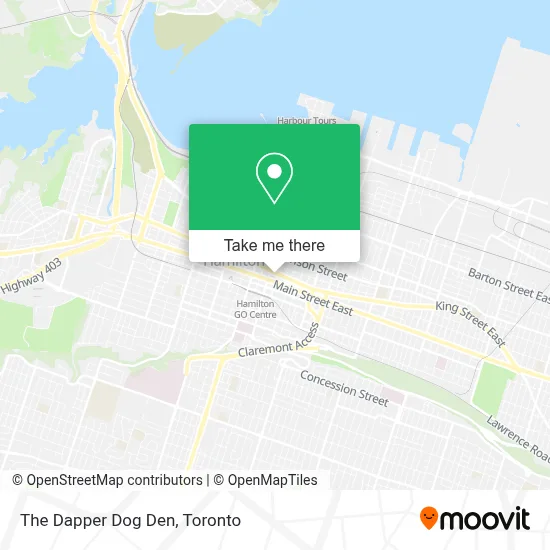 The Dapper Dog Den map