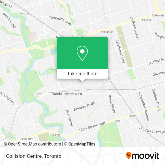Collision Centre map