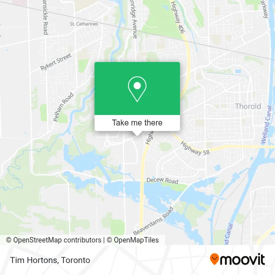 Tim Hortons map