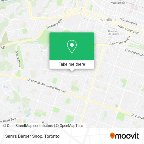 Sam's Barber Shop map