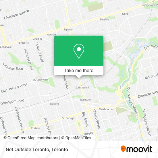 Get Outside Toronto map