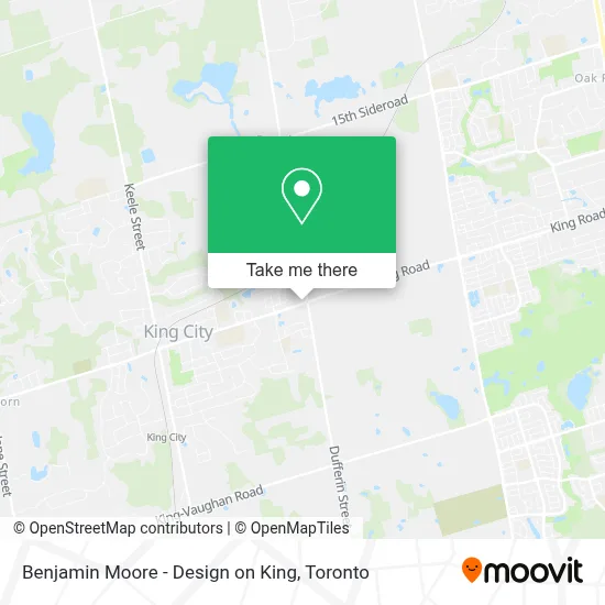 Benjamin Moore - Design on King map