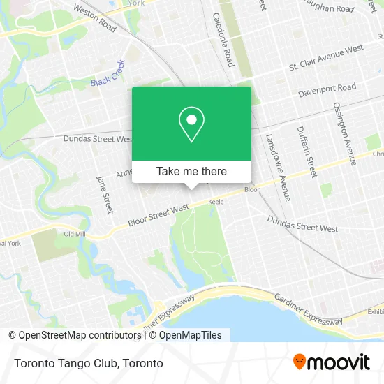 Toronto Tango Club map