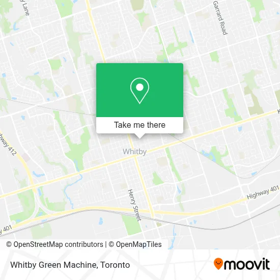 Whitby Green Machine map