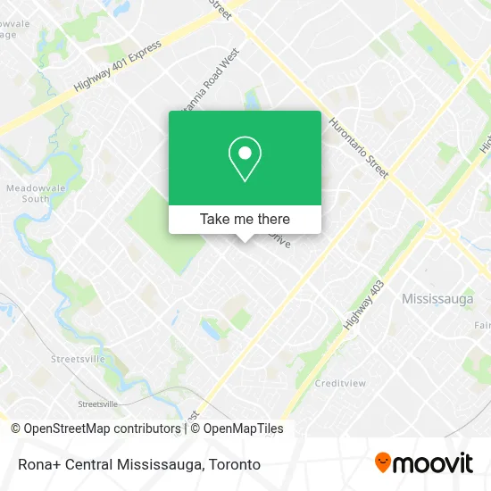 Rona+ Central Mississauga map