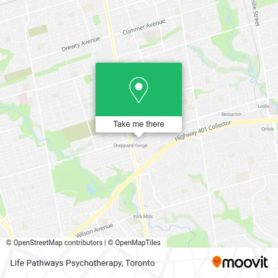 Life Pathways Psychotherapy map