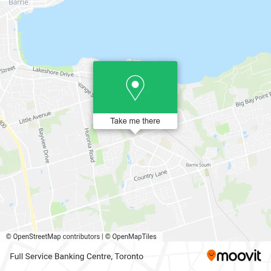 Full Service Banking Centre map