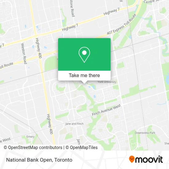 National Bank Open map
