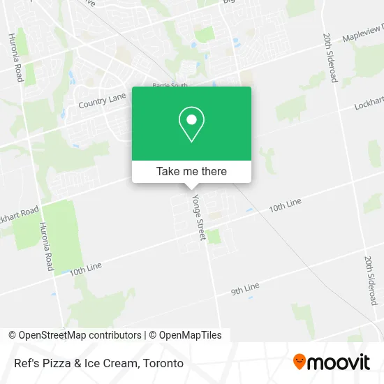 Ref's Pizza & Ice Cream map