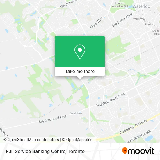 Full Service Banking Centre map