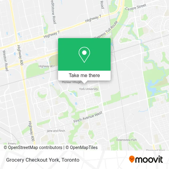 Grocery Checkout York map
