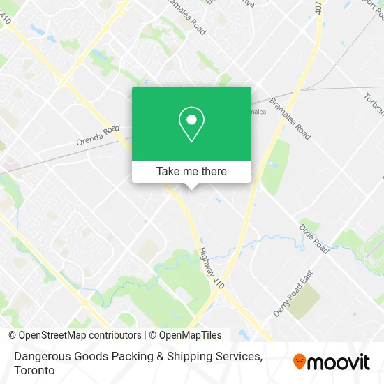 Dangerous Goods Packing & Shipping Services map