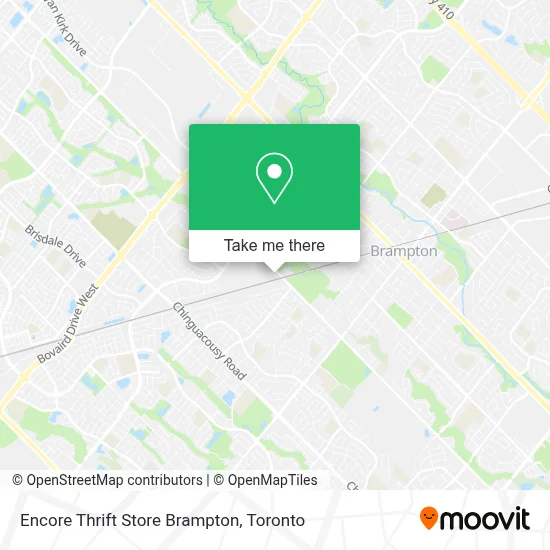 Encore Thrift Store Brampton map