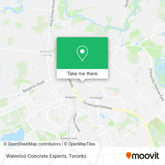 Waterloo Concrete Experts map